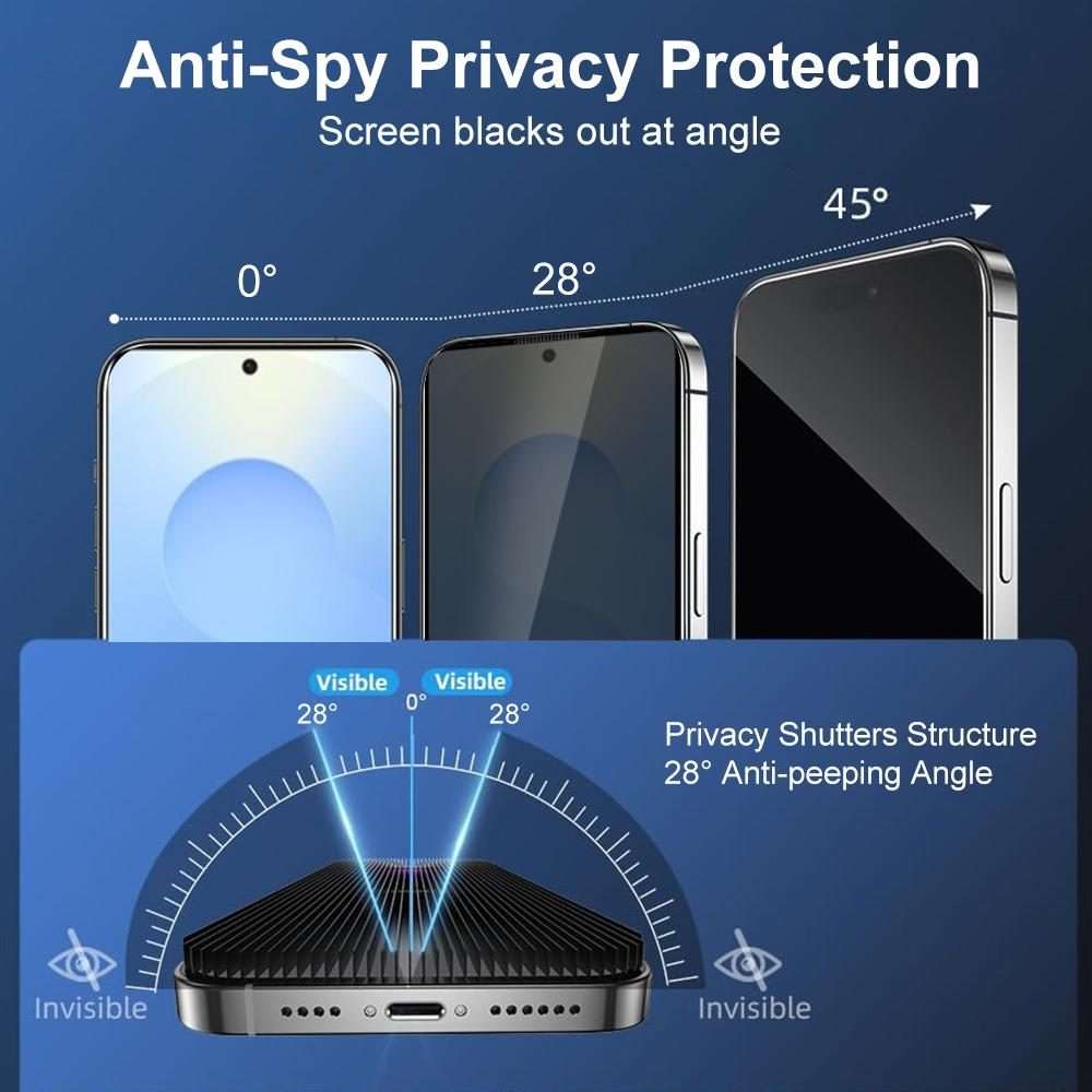 For Samsung Galaxy S25+ 5G XDcase 5pcs / Pack Silk Screen Printed Anti-Peep Tempered Glass Screen