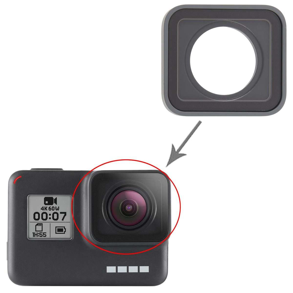 For GoPro HERO7 Silver Original Disassembled Camera Lens Cover