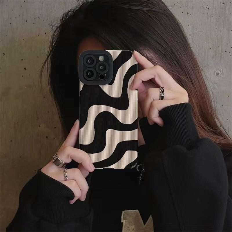 For iPhone 16 Pro Leather-Textured TPU Phone Case(Zebra Pattern)