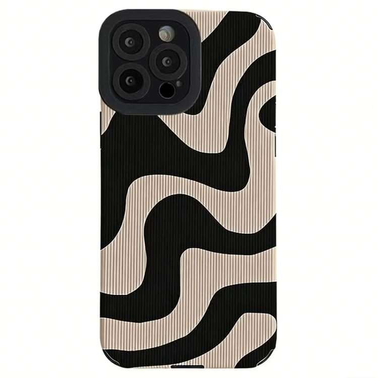 For iPhone 14 Pro Max Leather-Textured TPU Phone Case(Zebra Pattern)