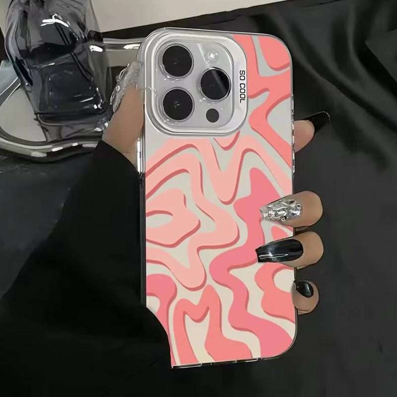 For iPhone 11 Pro Wavy Stripes Pattern Frosted IMD 2-in-1 PC Phone Case(Black)