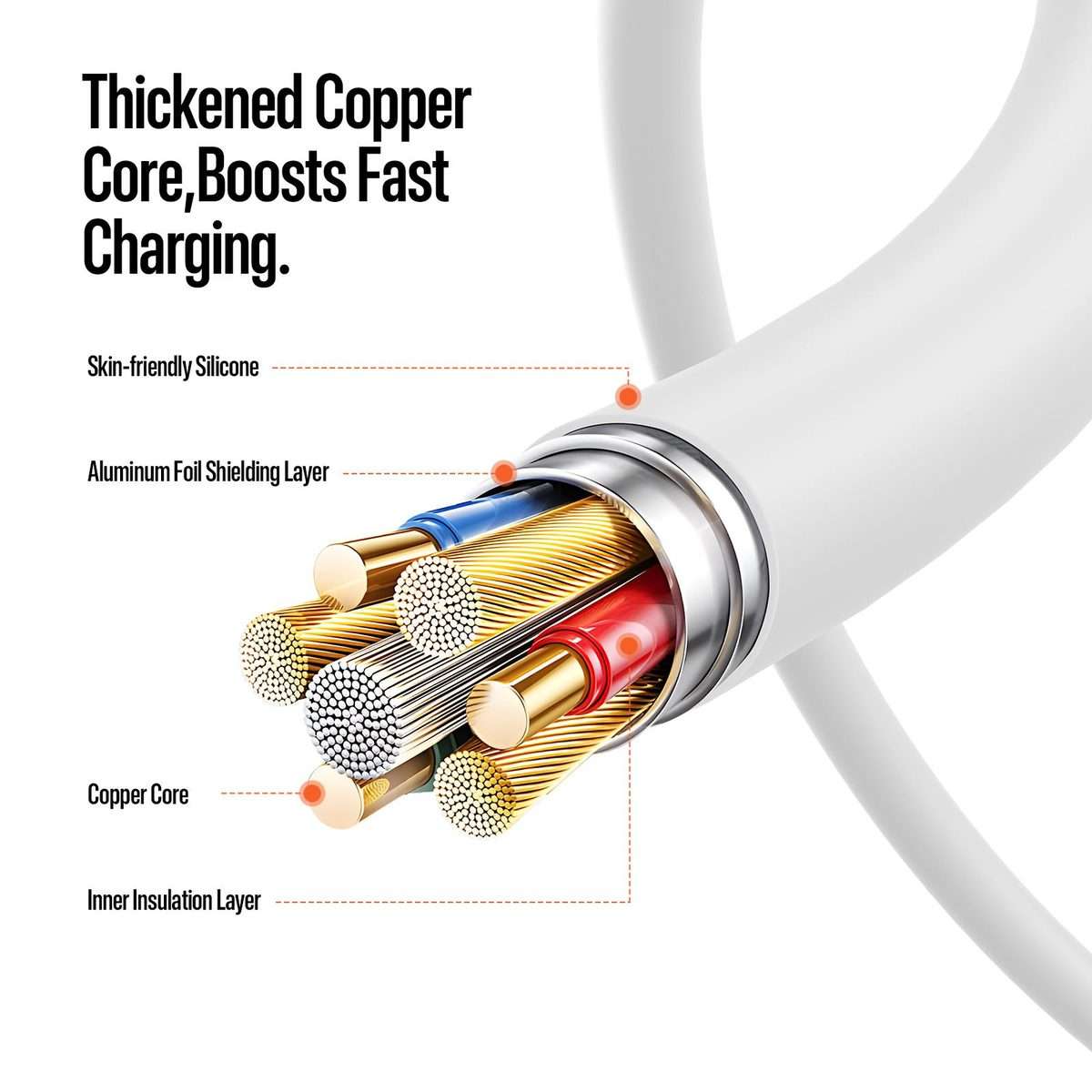 DUX DUCIS SILI Series 60W Type-C to Type-C Silicone Data Cable, Length: 1m(White)