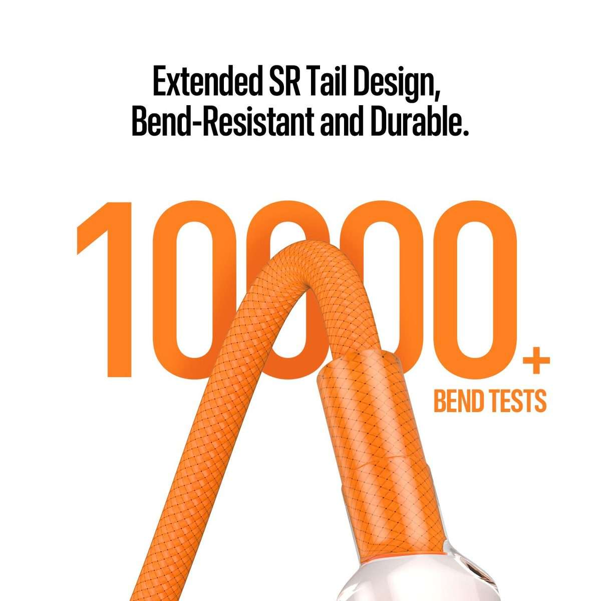 DUX DUCIS WLCM Series 27W Type-C to 8 Pin Transparent Gradient Braided Data Cable, Le ... (Orange)