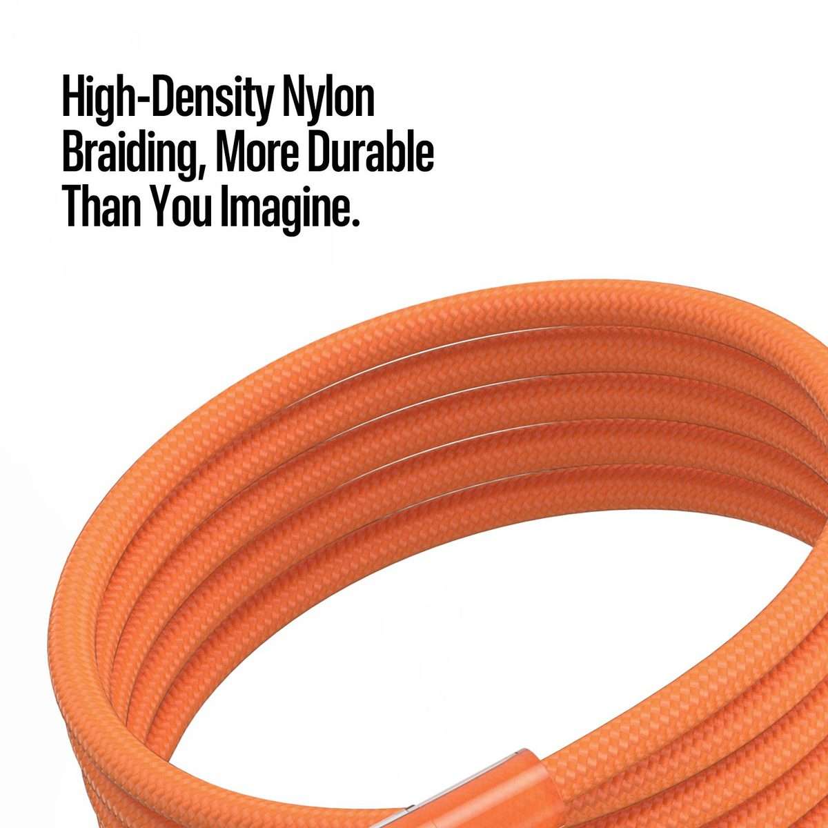 DUX DUCIS WLCM Series 27W Type-C to 8 Pin Transparent Gradient Braided Data Cable, Le ... (Orange)