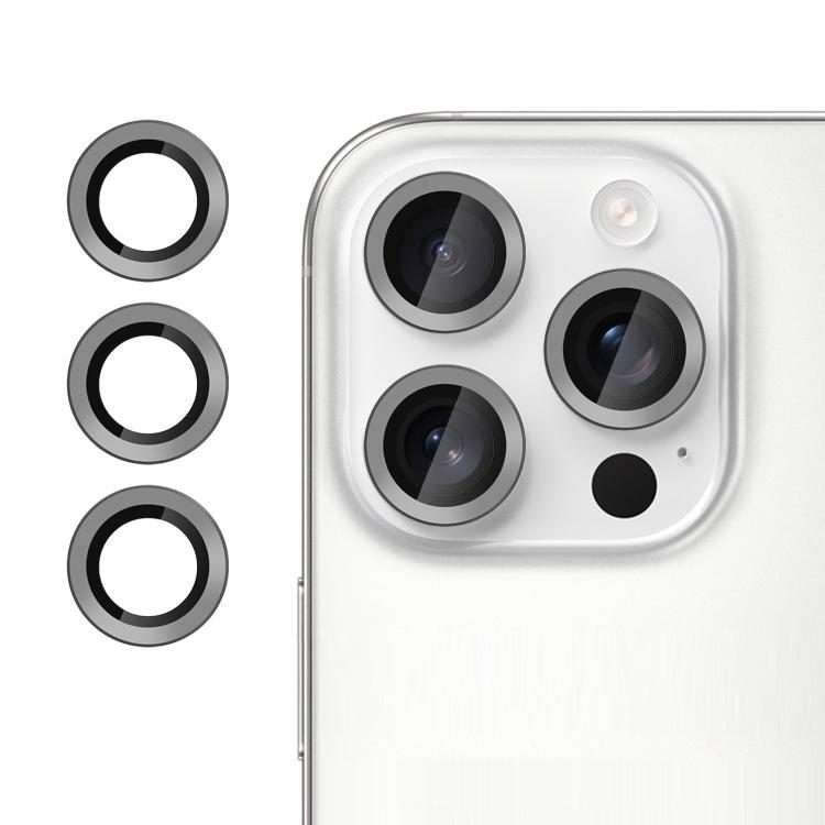 For iPhone 15 Pro / 15 Pro Max Kalebol No Flicker Ultra-Thin Individual Camera ... (Titanium Grey)