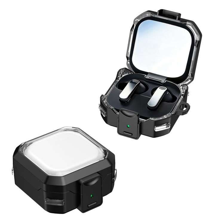 For Samsung Galaxy Buds4 / 4 Pro XDcase Rugged Armor Clear View Earphone Case(Black)