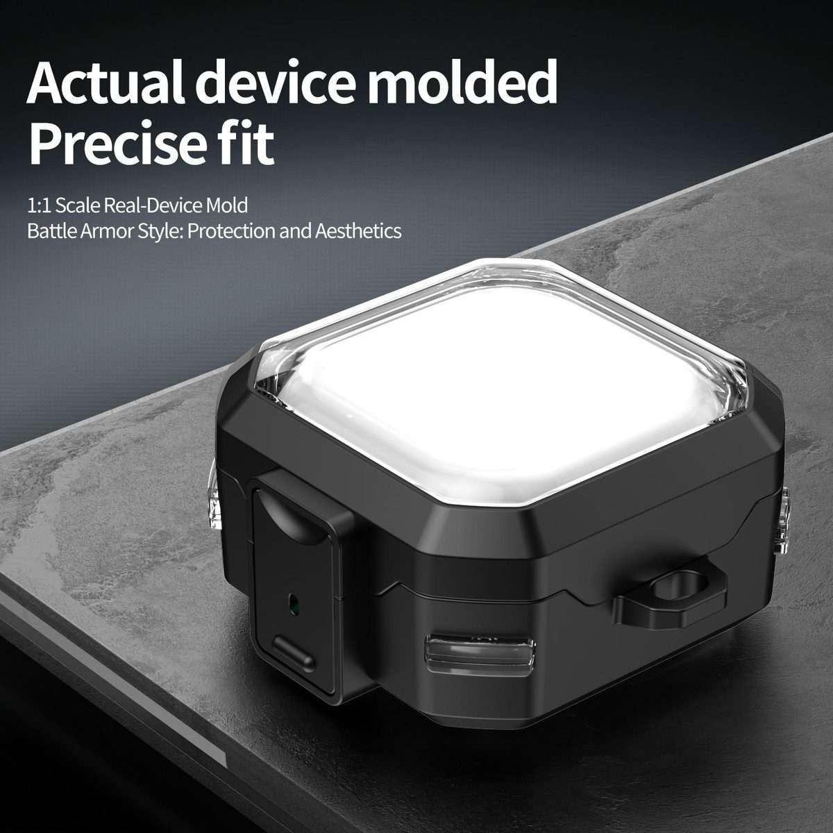 For Samsung Galaxy Buds4 / 4 Pro XDcase Rugged Armor Clear View Earphone Case(Black)