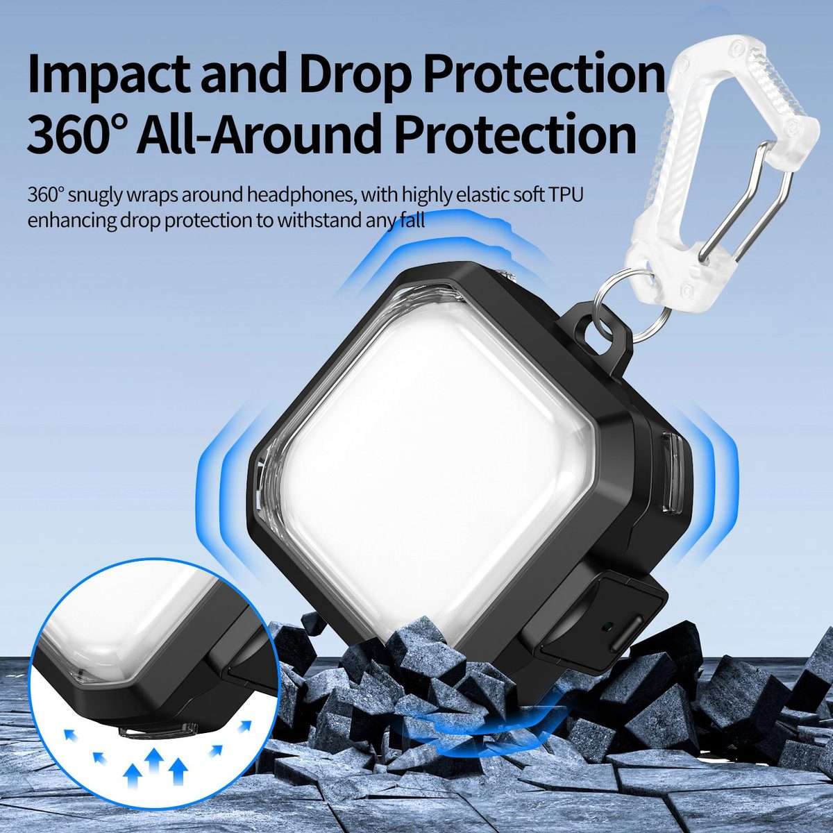For Samsung Galaxy Buds4 / 4 Pro XDcase Rugged Armor Clear View Earphone Case(Black)