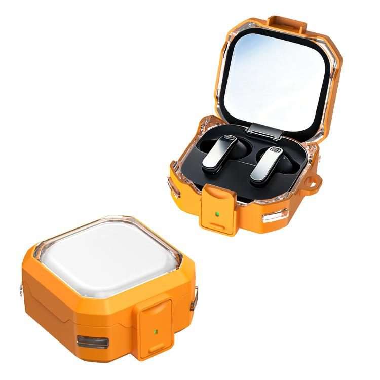 For Samsung Galaxy Buds4 / 4 Pro XDcase Rugged Armor Clear View Earphone Case(Orange)