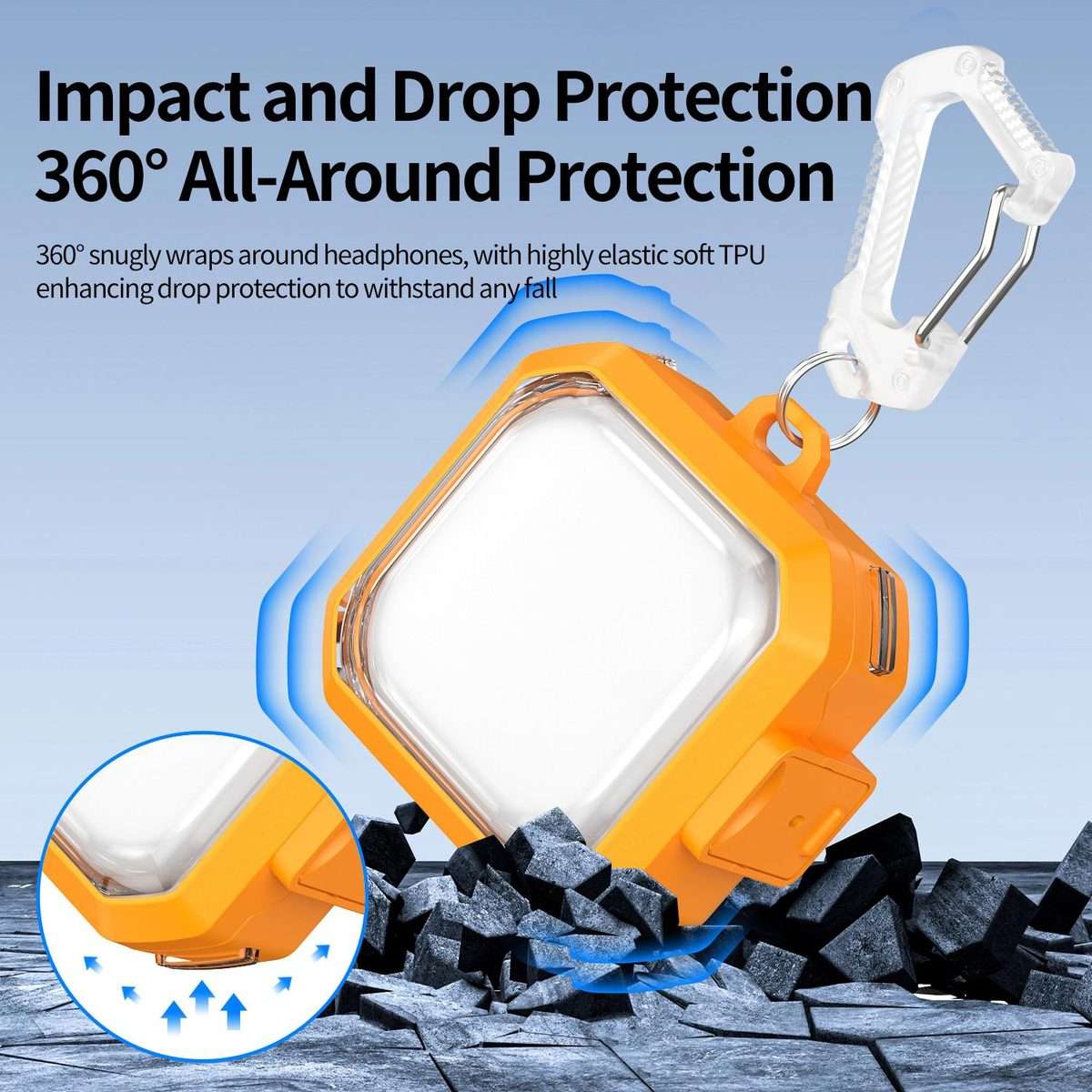 For Samsung Galaxy Buds4 / 4 Pro XDcase Rugged Armor Clear View Earphone Case(Orange)