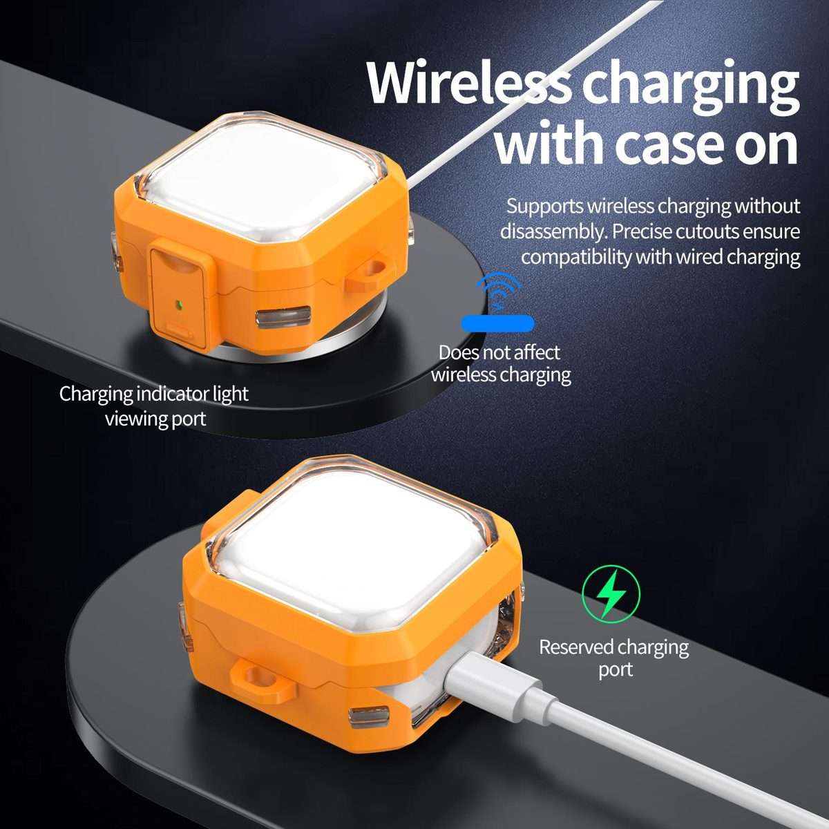 For Samsung Galaxy Buds4 / 4 Pro XDcase Rugged Armor Clear View Earphone Case(Orange)