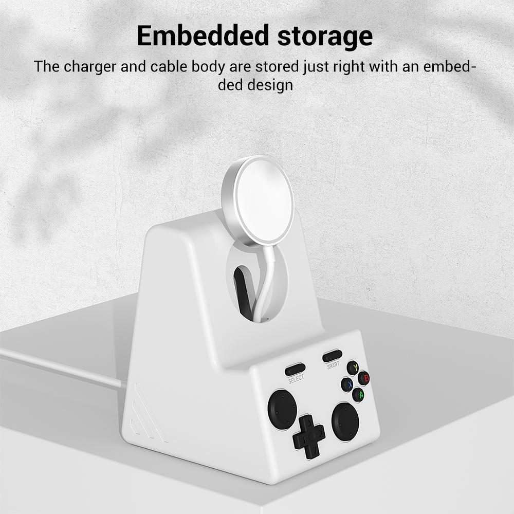 XDcase For Apple Watch Game Console Design Smart Watch Charging Stand(White)