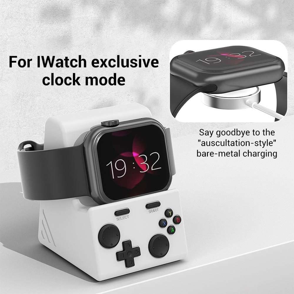 XDcase For Apple Watch Game Console Design Smart Watch Charging Stand(White)