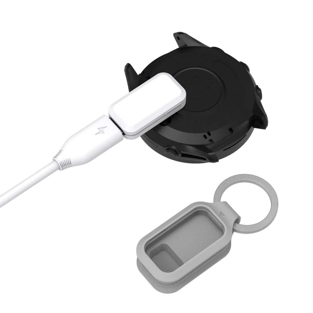 For Garmin Fenix 8 / 7 / 6 / 5 Smart Watch USB-C / Type-C Port Charging Adapter and Ad ... (White)