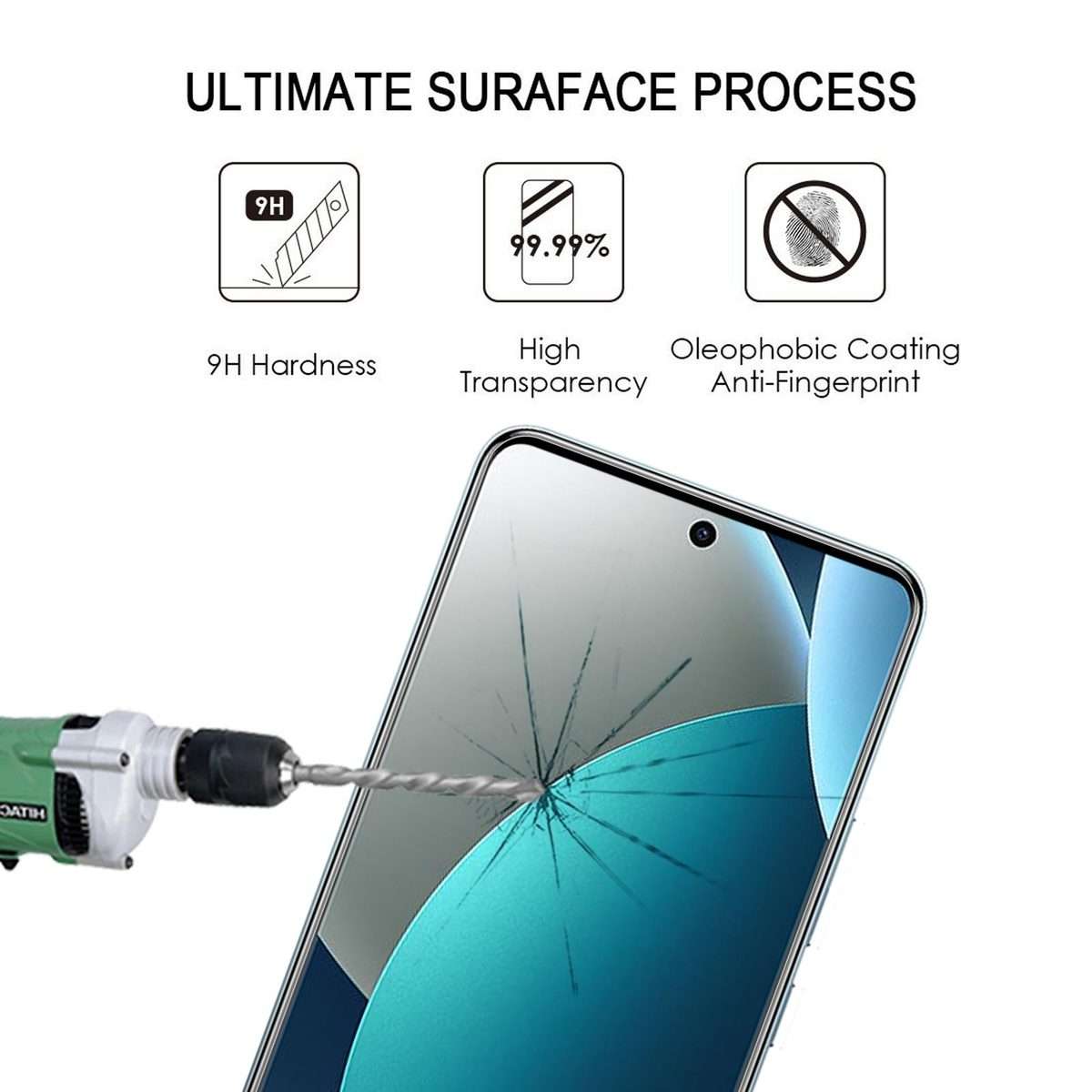 For Redmi Note 15 Pro 4G Global 163.2mm 25pcs Edge Glue 9H HD 3D Curved Edge Tempered ... (Black)