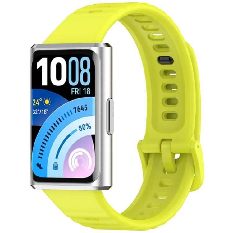 For Huawei Band 11 Pro / 11 xDfind Wavy Texture Silicone Watch Band(Green)