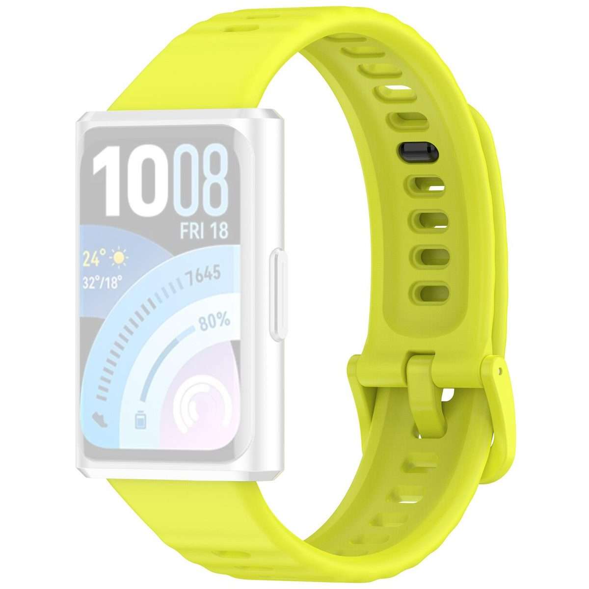 For Huawei Band 11 Pro / 11 xDfind Wavy Texture Silicone Watch Band(Green)
