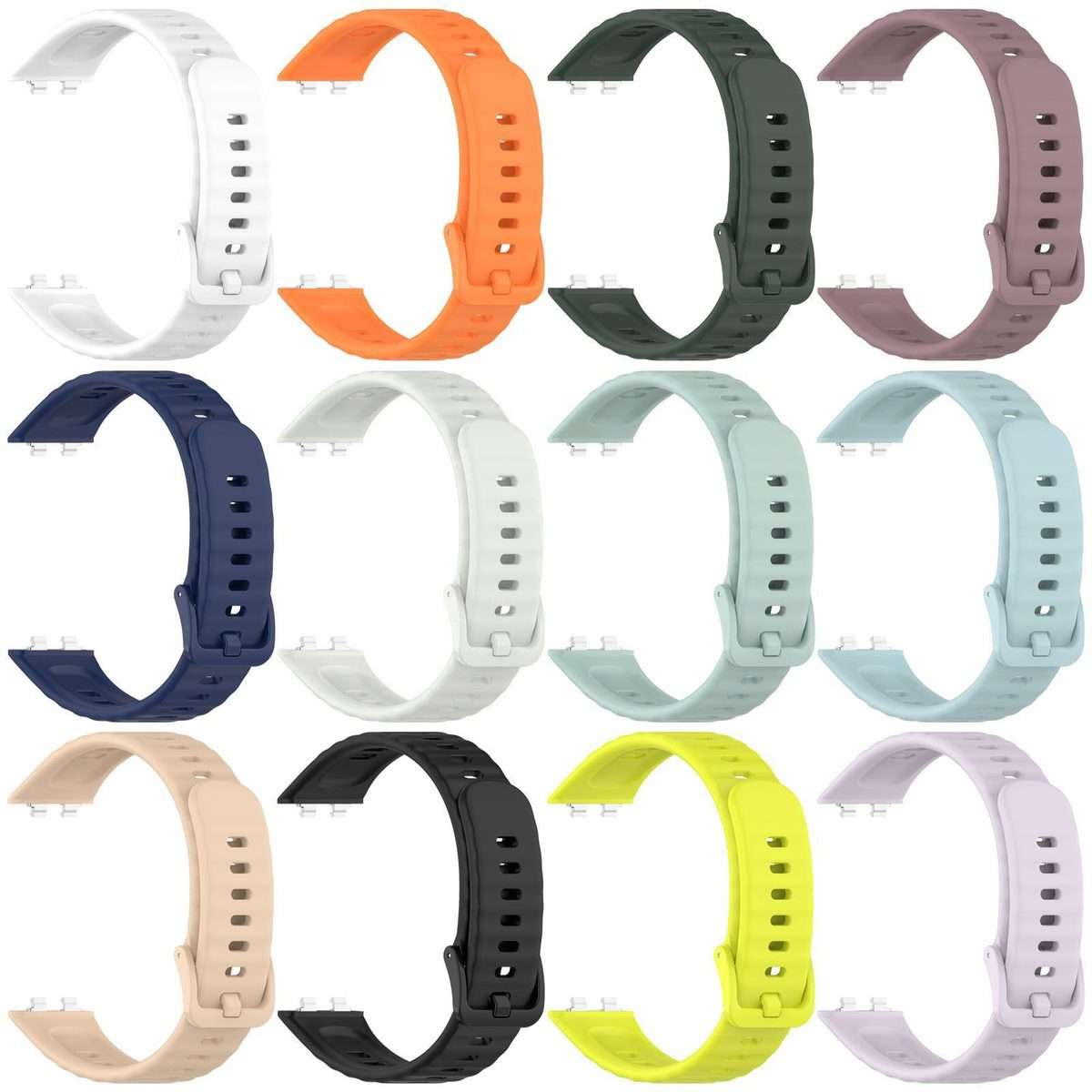 For Huawei Band 11 Pro / 11 xDfind Wavy Texture Silicone Watch Band(Black)