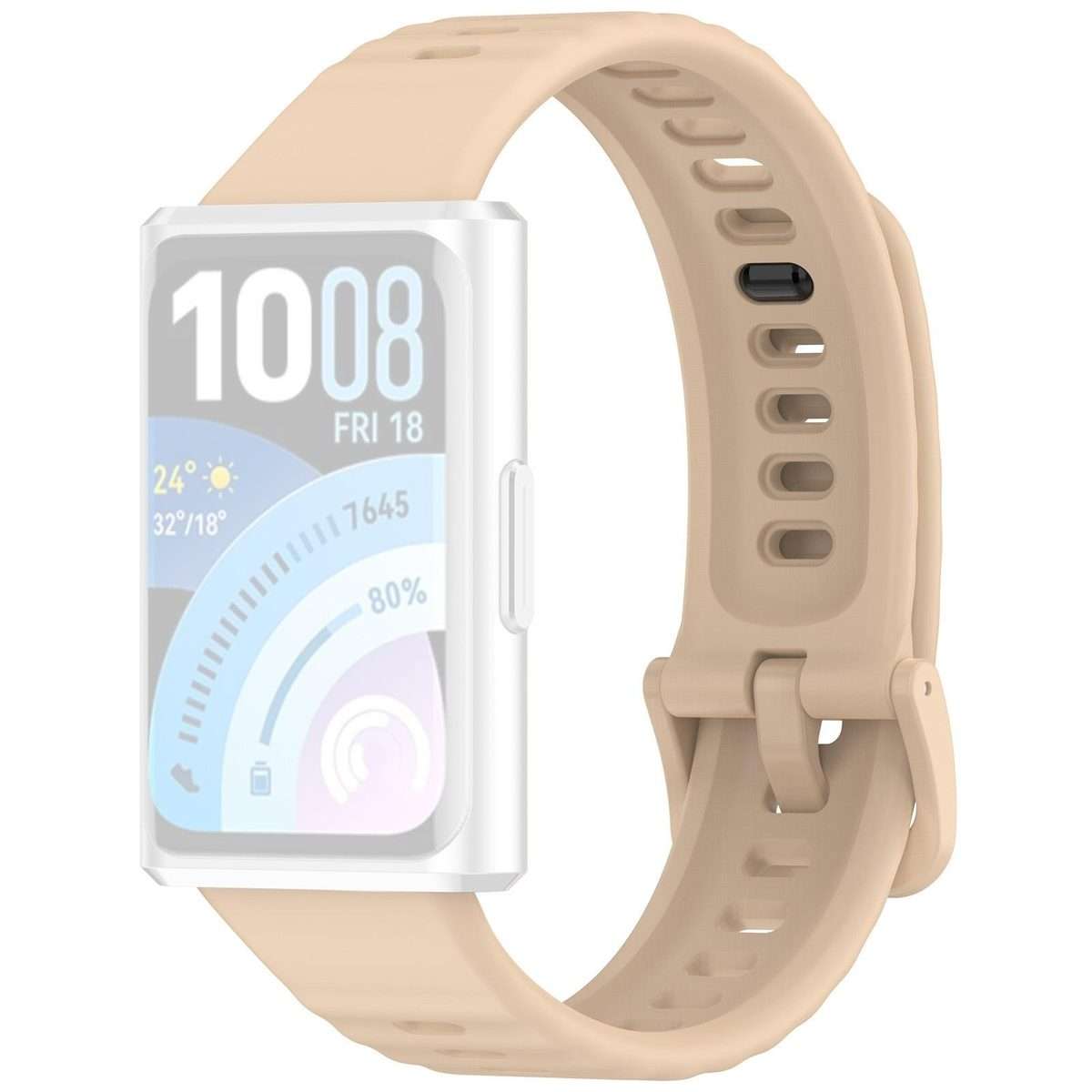 For Huawei Band 11 Pro / 11 xDfind Wavy Texture Silicone Watch Band(Light Pink)