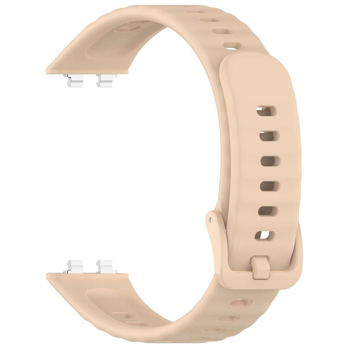 For Huawei Band 11 Pro / 11 xDfind Wavy Texture Silicone Watch Band(Light Pink)