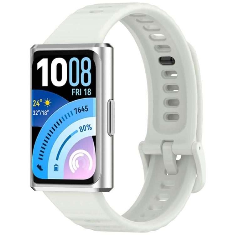 For Huawei Band 11 Pro / 11 xDfind Wavy Texture Silicone Watch Band(Ivory White)