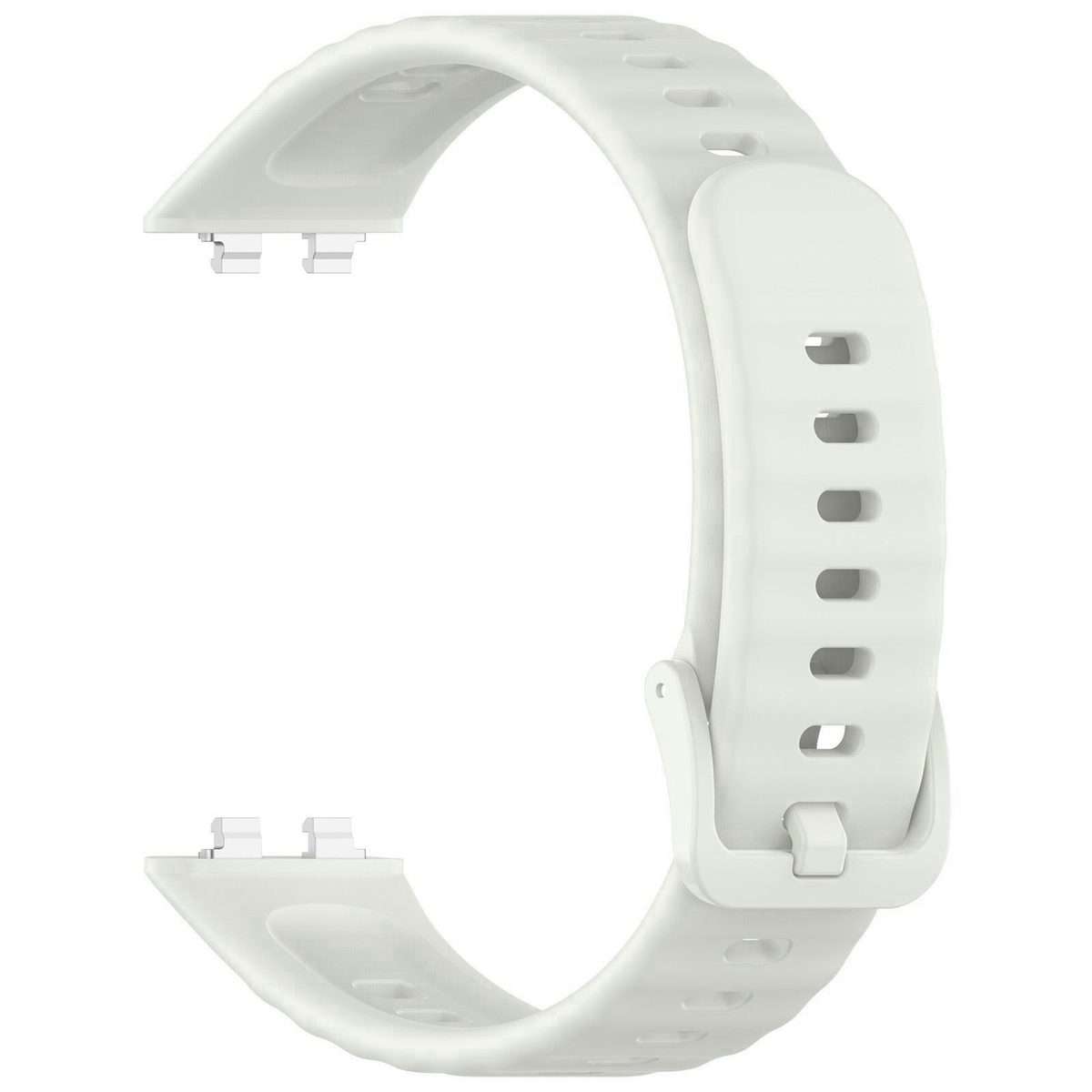 For Huawei Band 11 Pro / 11 xDfind Wavy Texture Silicone Watch Band(Ivory White)