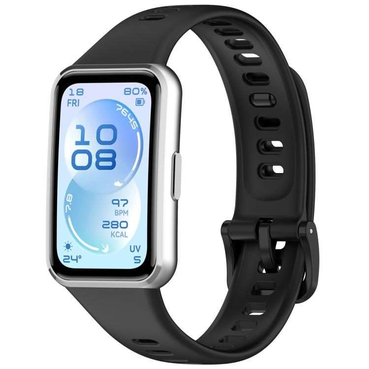 For Huawei Band 11 Pro / 11 xDfind Smooth Solid-Color Breathable Silicone Watch Band(Black)