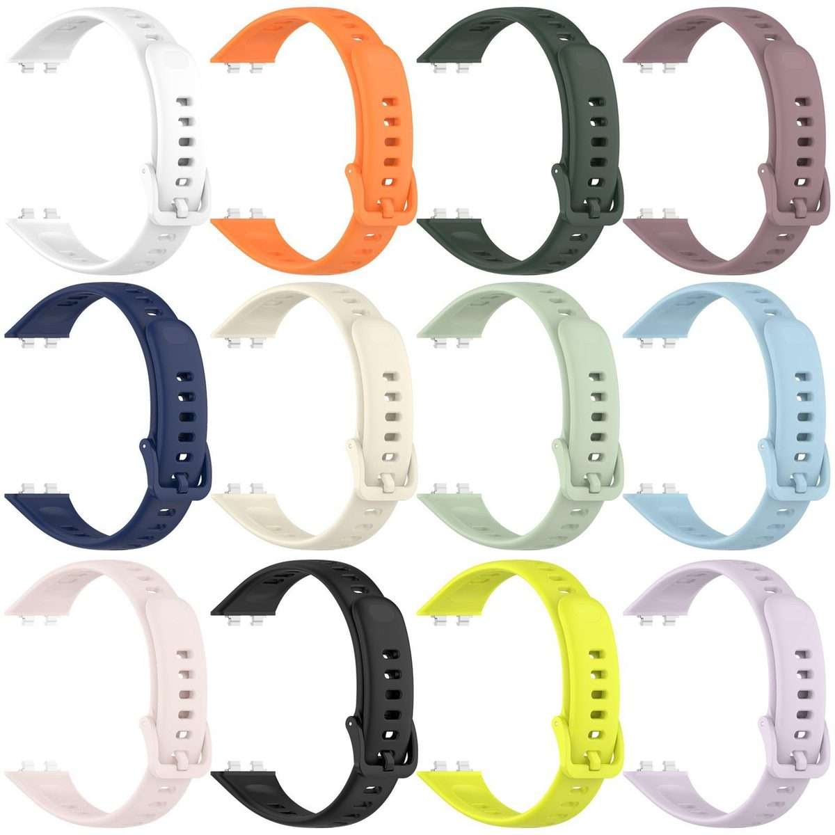 For Huawei Band 11 Pro / 11 xDfind Smooth Solid-Color Breathable Silicone Watc ... (Midnight Blue)