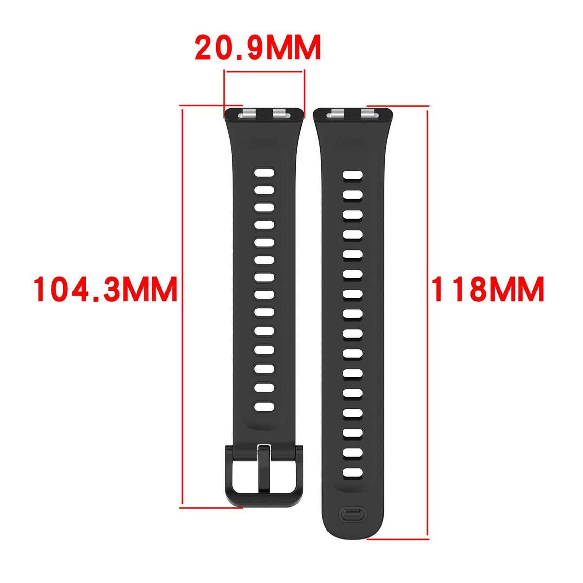For Huawei Band 11 Pro / 11 xDfind Smooth Solid-Color Breathable Silicone Watc ... (Midnight Blue)