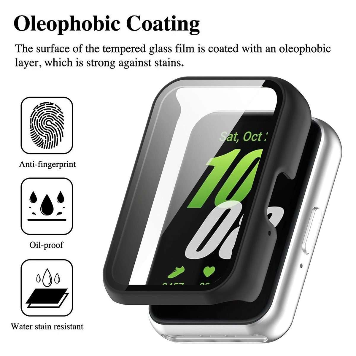 For Huawei Band 11 Pro / 11 xDfind Tempered Film Integrated PC Watch Protective Case(Matte Black)