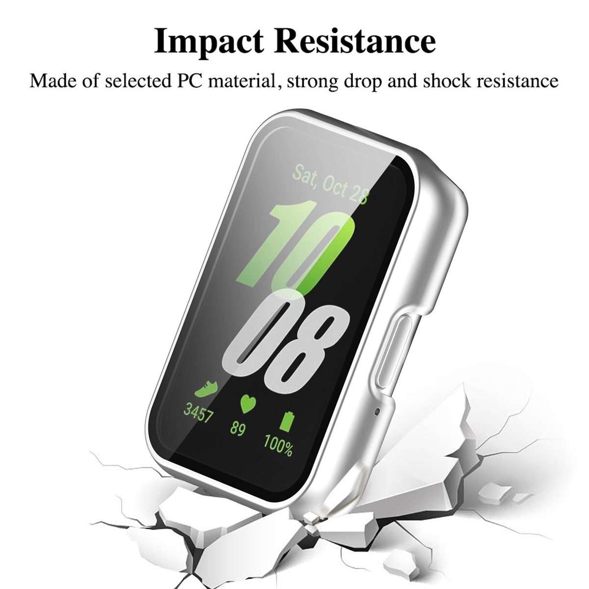 For Huawei Band 11 Pro / 11 xDfind Tempered Film Integrated PC Watch Protective Case(Matte Silver)