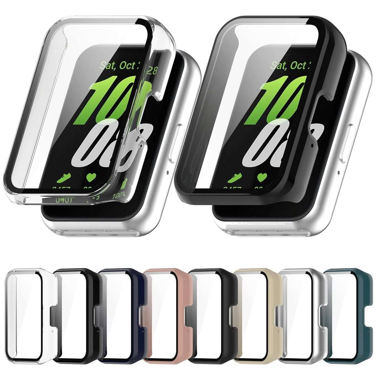 For Huawei Band 11 Pro / 11 xDfind Tempered Film Integrated PC Watch Protective Case(Matte Silver)