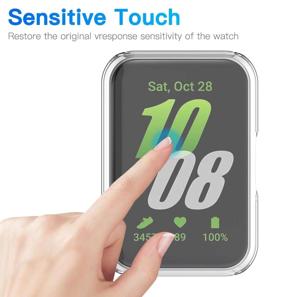 For Huawei Band 11 Pro / 11 xDfind Full-Coverage Electroplated TPU Watch Case(Transparent)