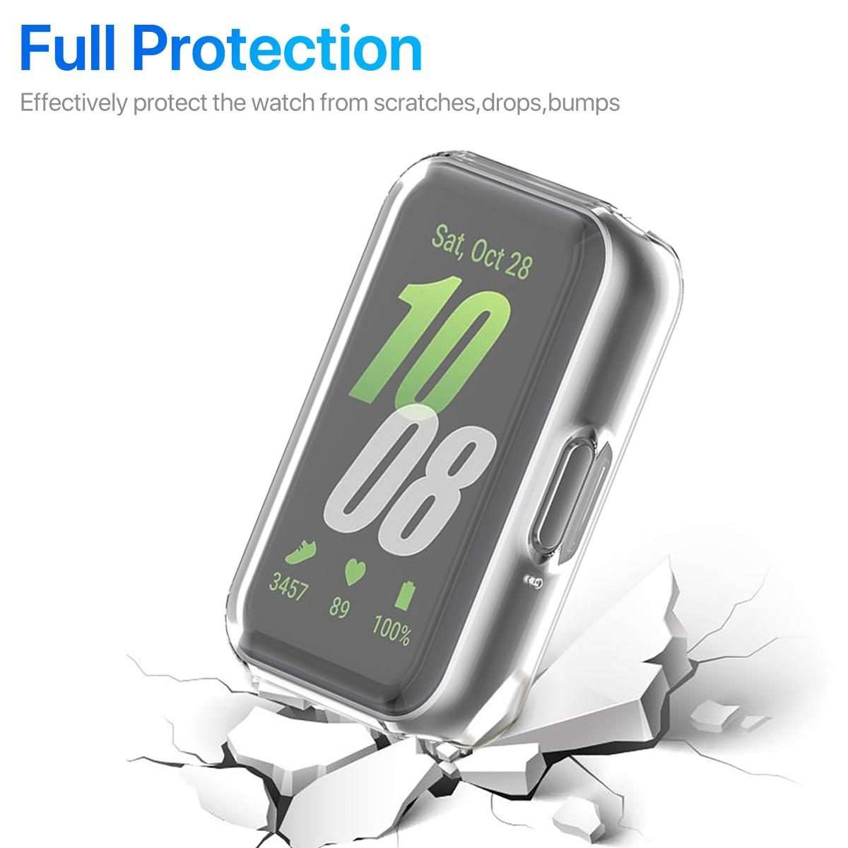 For Huawei Band 11 Pro / 11 xDfind Full-Coverage Electroplated TPU Watch Case(Transparent)