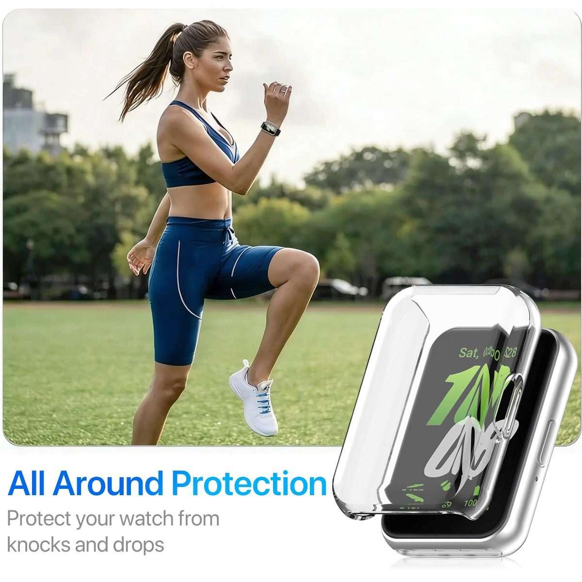 For Huawei Band 11 Pro / 11 xDfind Full-Coverage Electroplated TPU Watch Case(Transparent)