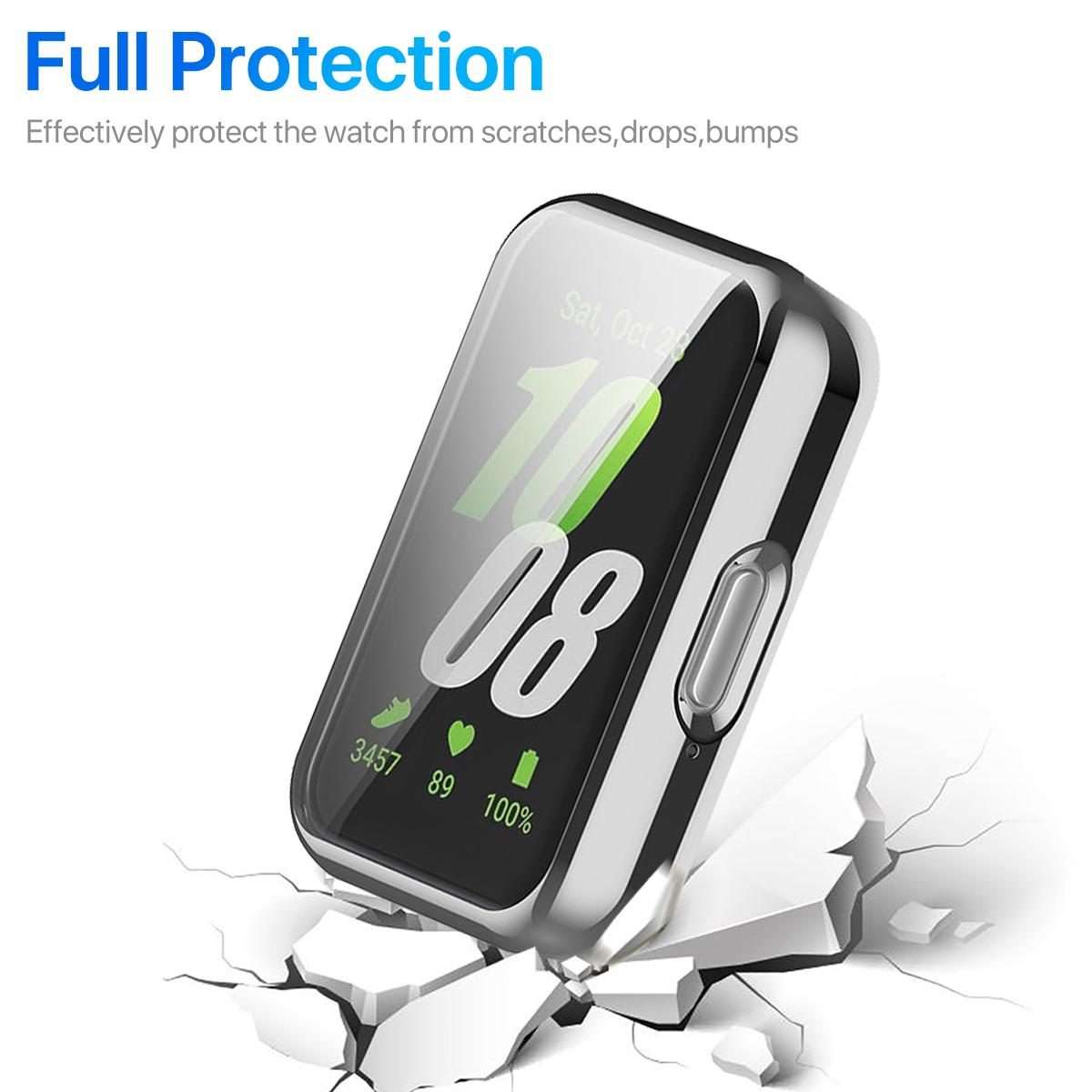 For Huawei Band 11 Pro / 11 xDfind Full-Coverage Electroplated TPU Watch Case(Silver)