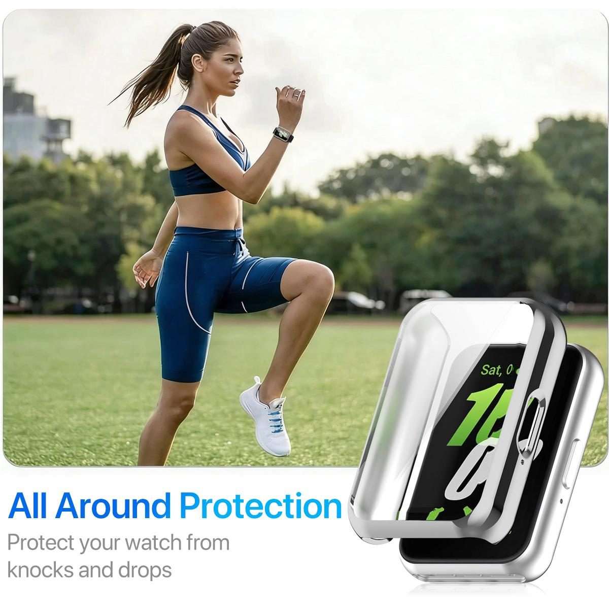 For Huawei Band 11 Pro / 11 xDfind Full-Coverage Electroplated TPU Watch Case(Silver)