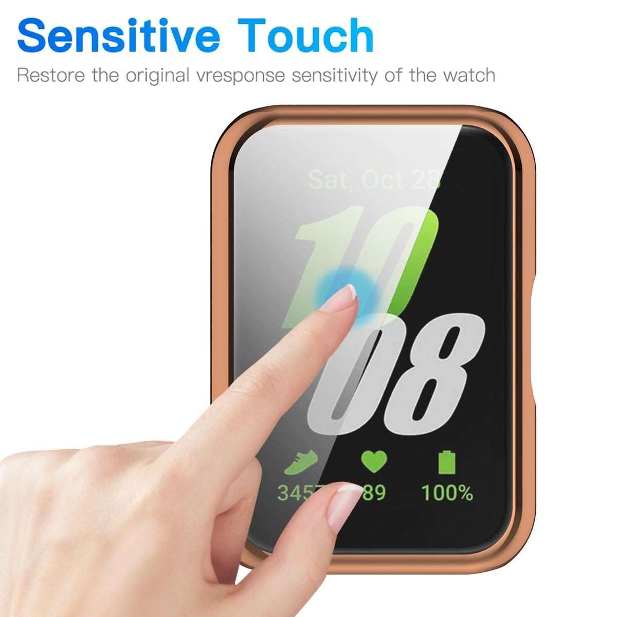 For Huawei Band 11 Pro / 11 xDfind Full-Coverage Electroplated TPU Watch Case(Rose Gold)