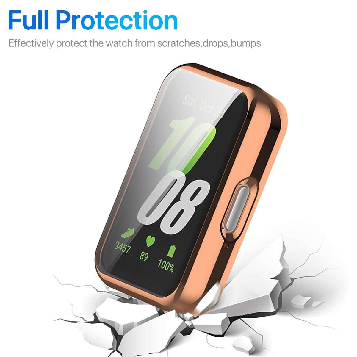 For Huawei Band 11 Pro / 11 xDfind Full-Coverage Electroplated TPU Watch Case(Rose Gold)