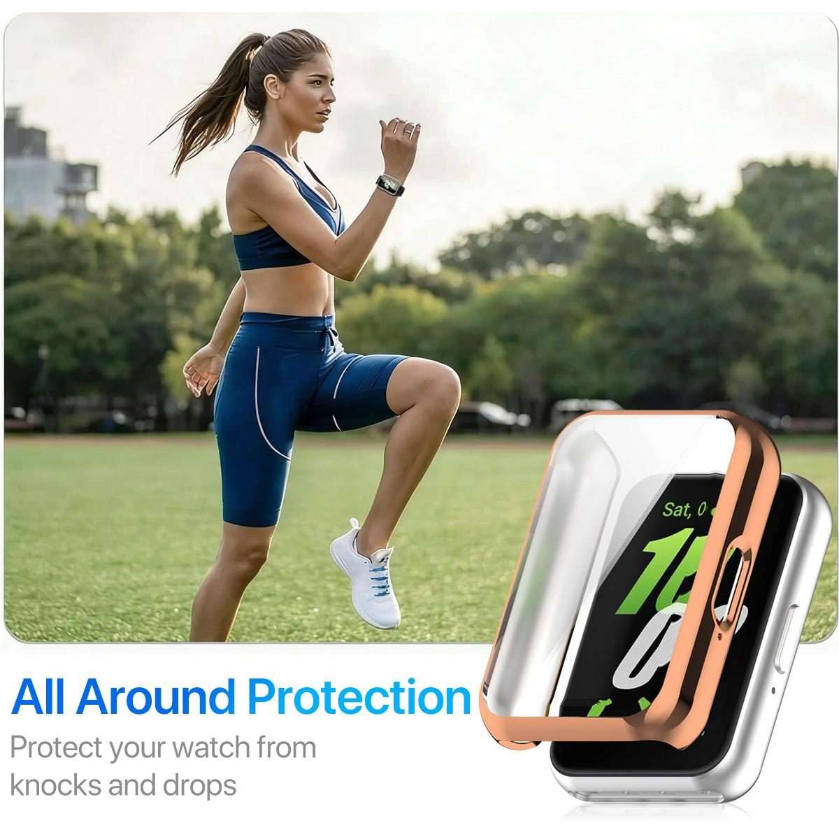 For Huawei Band 11 Pro / 11 xDfind Full-Coverage Electroplated TPU Watch Case(Rose Gold)