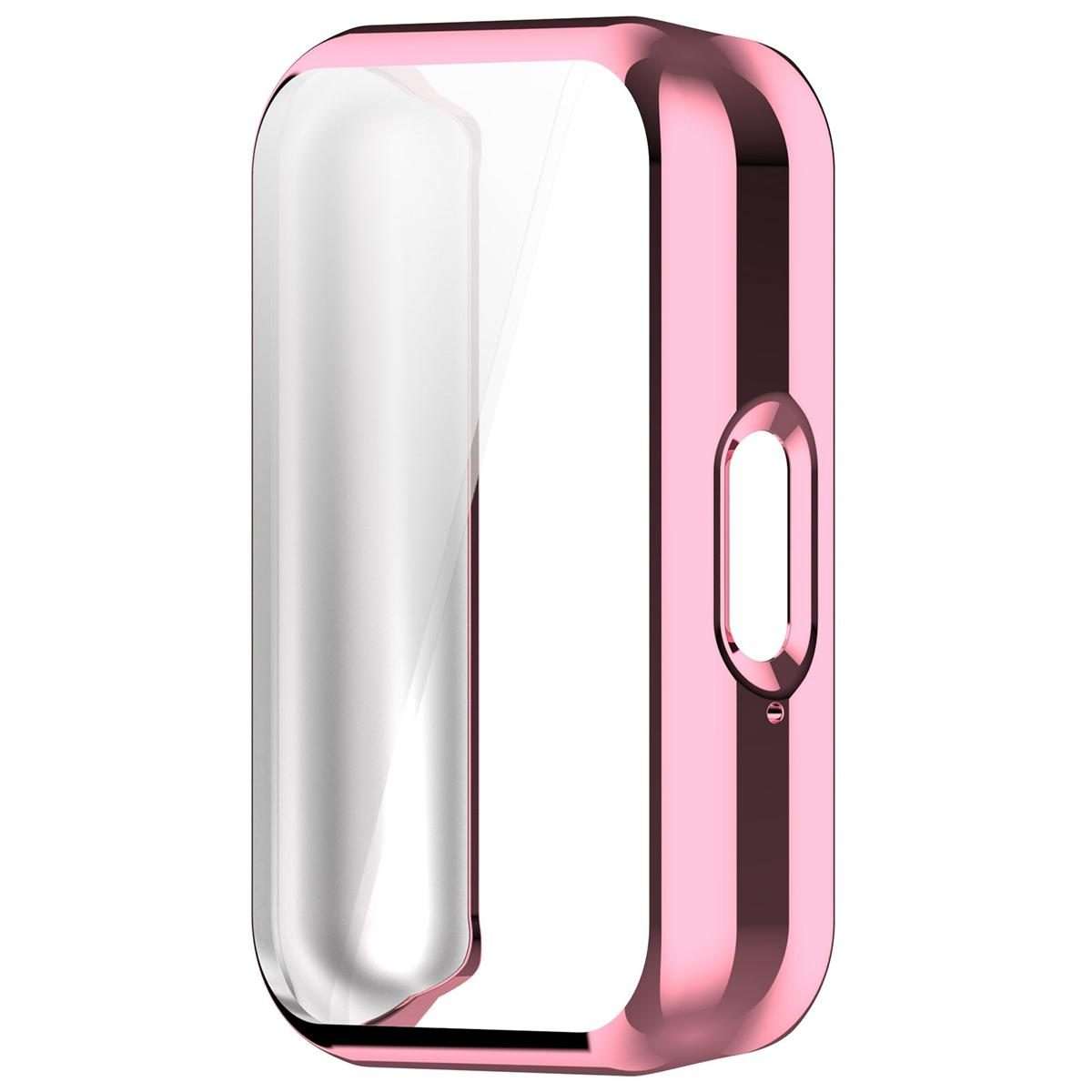 For Huawei Band 11 Pro / 11 xDfind Full-Coverage Electroplated TPU Watch Case(Pink)