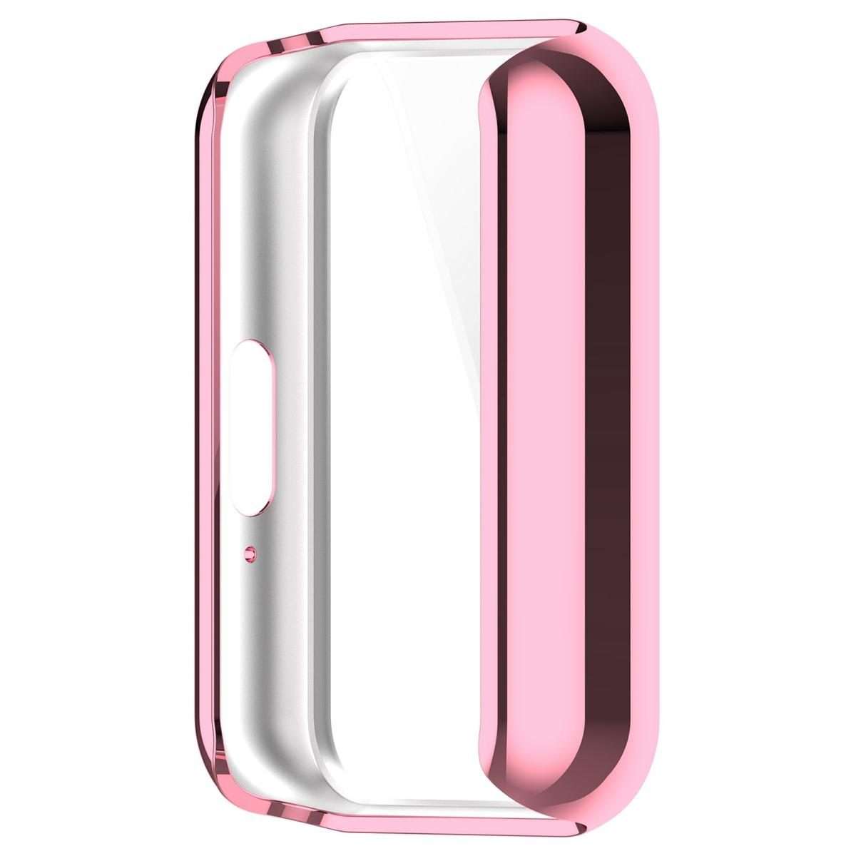 For Huawei Band 11 Pro / 11 xDfind Full-Coverage Electroplated TPU Watch Case(Pink)