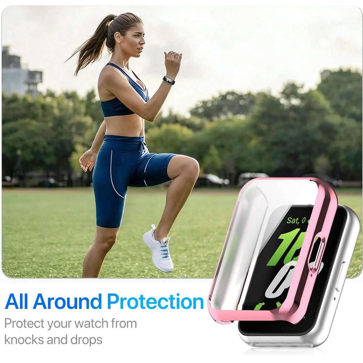 For Huawei Band 11 Pro / 11 xDfind Full-Coverage Electroplated TPU Watch Case(Pink)