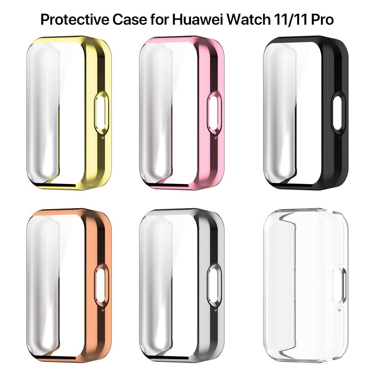 For Huawei Band 11 Pro / 11 xDfind Full-Coverage Electroplated TPU Watch Case(Pink)