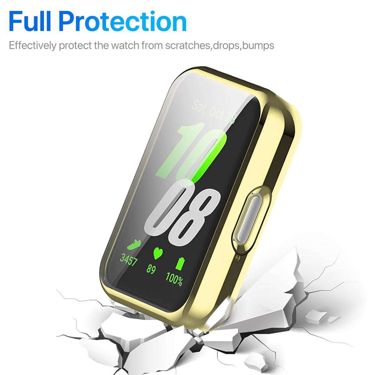 For Huawei Band 11 Pro / 11 xDfind Full-Coverage Electroplated TPU Watch Case(Gold)
