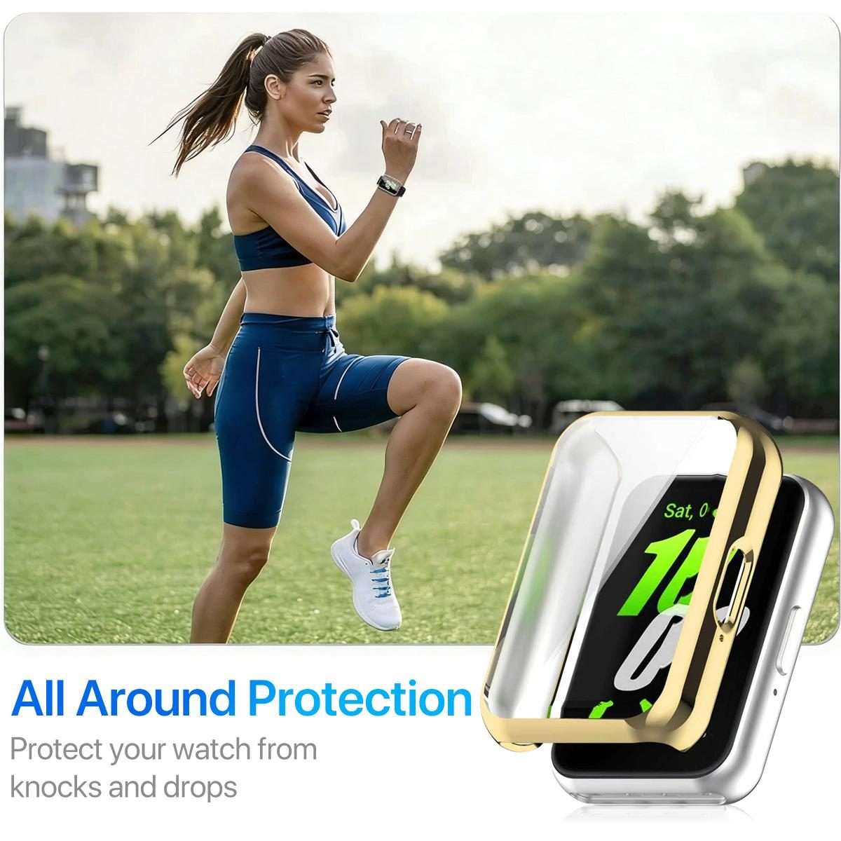 For Huawei Band 11 Pro / 11 xDfind Full-Coverage Electroplated TPU Watch Case(Gold)