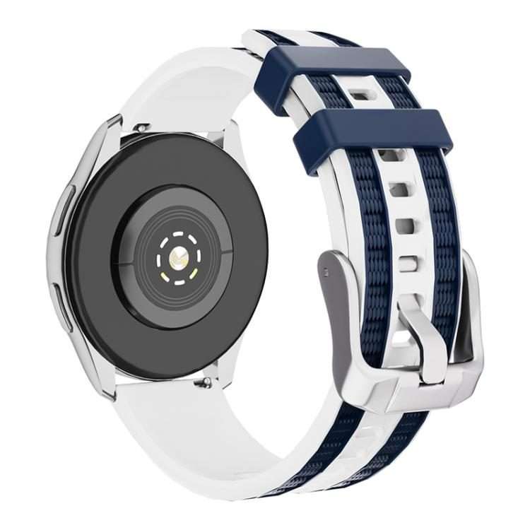 20mm xDfind Dual-color Silicone Watch Band(White-Midnight Blue)