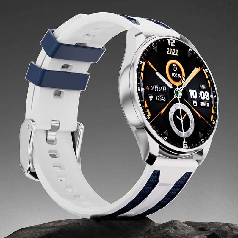 20mm xDfind Dual-color Silicone Watch Band(White-Midnight Blue)