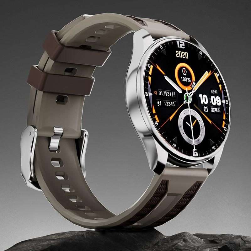 22mm xDfind Dual-color Silicone Watch Band(Grey-Ash Coffee)