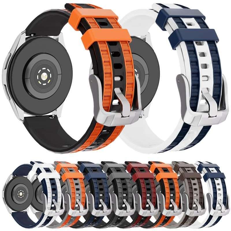 22mm xDfind Dual-color Silicone Watch Band(Black Orange)